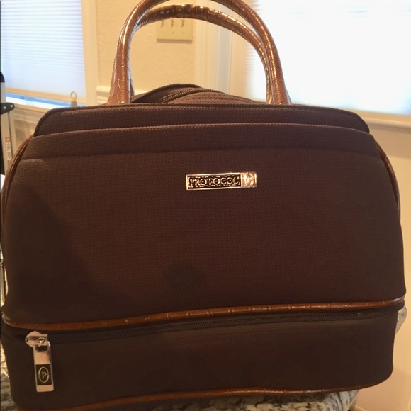 Brown “Protocol” Carry-On Luggage Bag - Picture 1 of 6